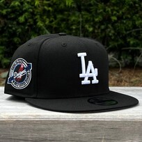 New Era LA Black White Back to Back World Series Champs Circle 950 Snapback