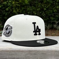 New Era LA Ivory/Black Back to Back World Series Champs Circle 950 Snapback