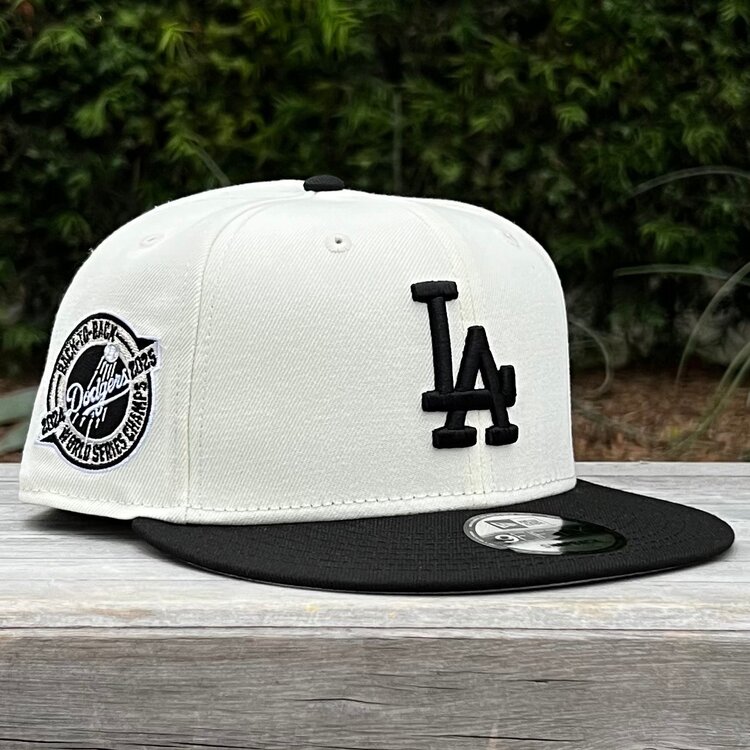 New Era LA Ivory/Black Back to Back World Series Champs Circle 950 Snapback