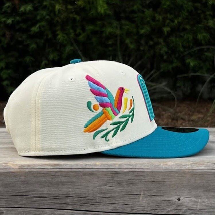 New Era Mexico Ivory/Teal Folk Art Embroidery 970SS