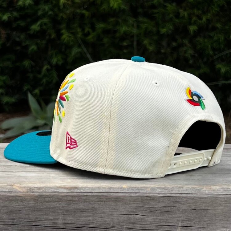 New Era Mexico Ivory/Teal Folk Art Embroidery 970SS