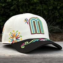 New Era Mexico Ivory/Black Folk Art Embroidery 940 A-Frame M-Crown