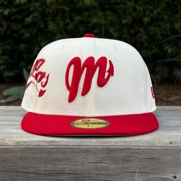New Era Diablos de Mexico Ivory/Red Side Script