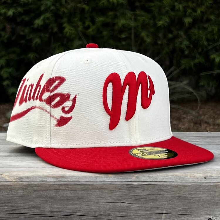 New Era Diablos de Mexico Ivory/Red Side Script