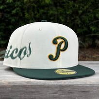 New Era Pericos de Puebla Ivory/Dark Green Side Script