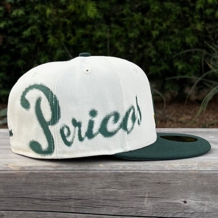 New Era Pericos de Puebla Ivory/Dark Green Side Script