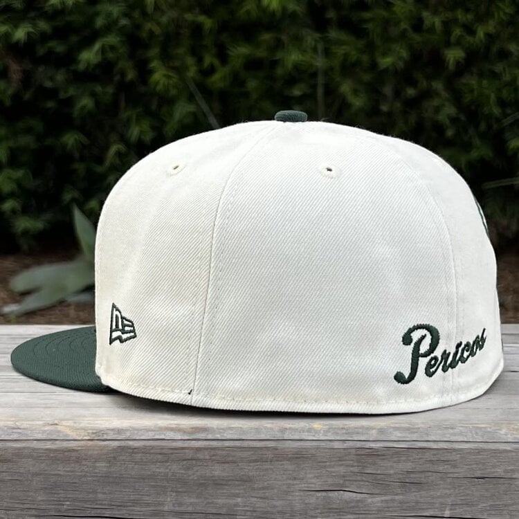 New Era Pericos de Puebla Ivory/Dark Green Side Script
