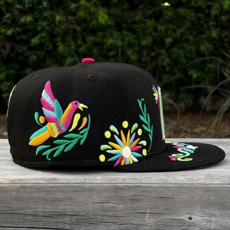 New Era Mexico "M" Folk Art Embroidery Black