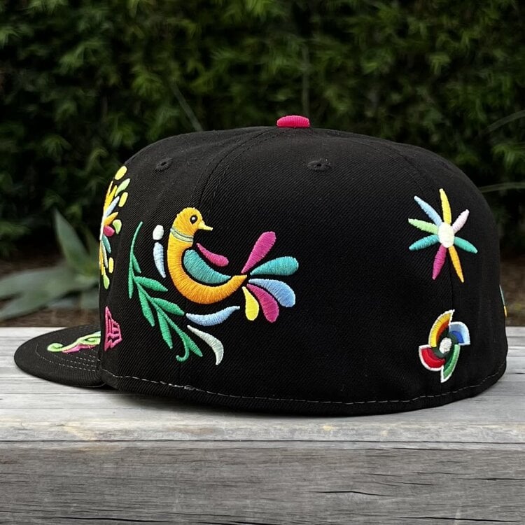 New Era Mexico "M" Folk Art Embroidery Black