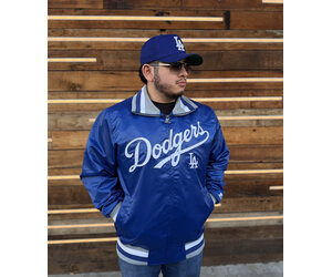LA Dodgers Men's Starter The Captain Royal Satin Jacket - The