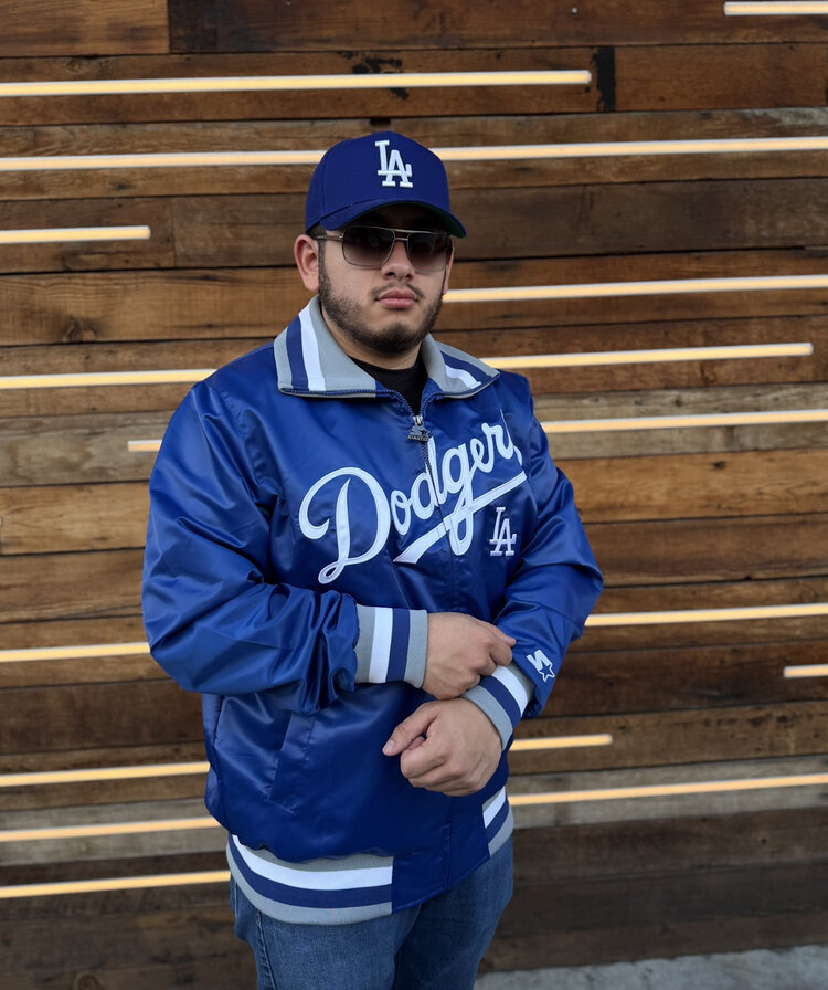 Starter LA Dodgers Men's Starter The Captain Royal Satin Jacket