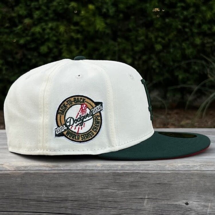 New Era LA Ivory/Dark Green Back to Back WS Champs Circle