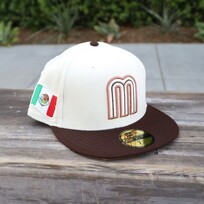 New Era Mexico "M" Ivory Cord /Brown