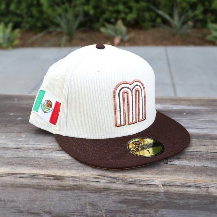New Era Mexico "M" Ivory Cord /Brown