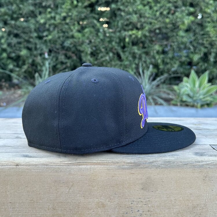 New Era LA Dodgers Wordmark Black Purple-Gold