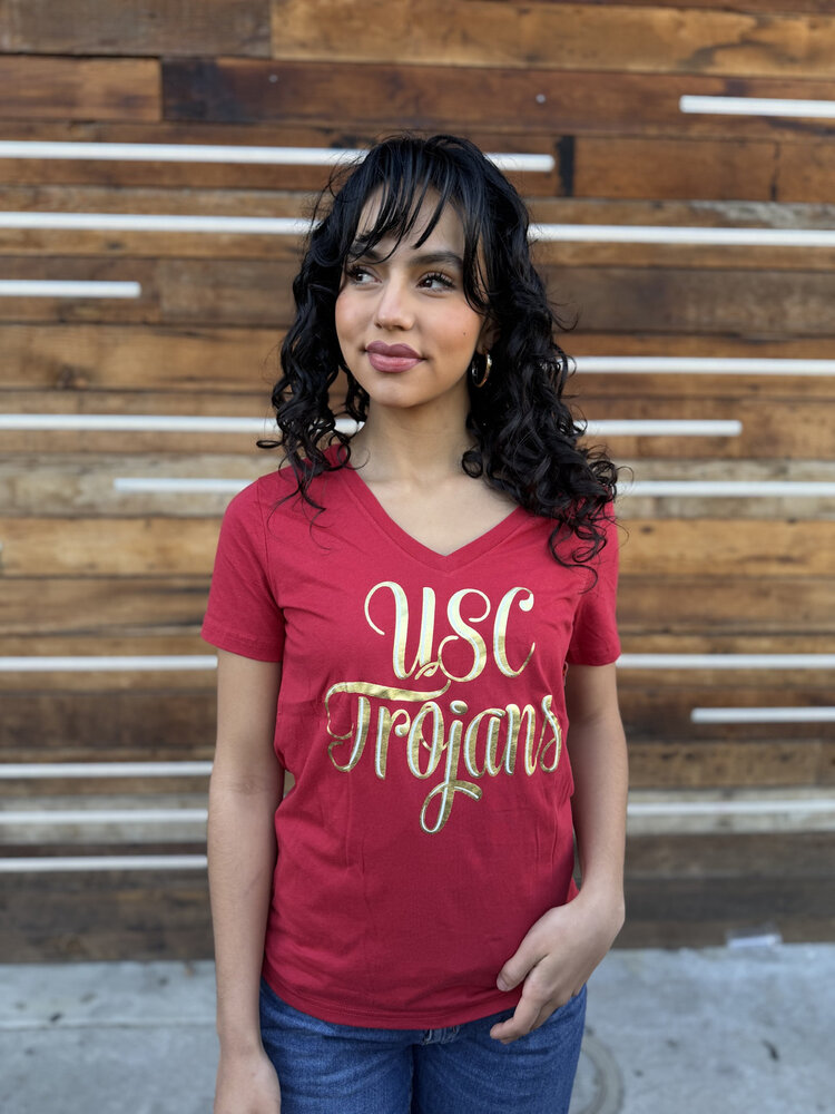 USC W Cria V-Neck Cardinal