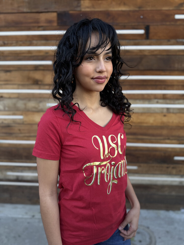 USC W Cria V-Neck Cardinal