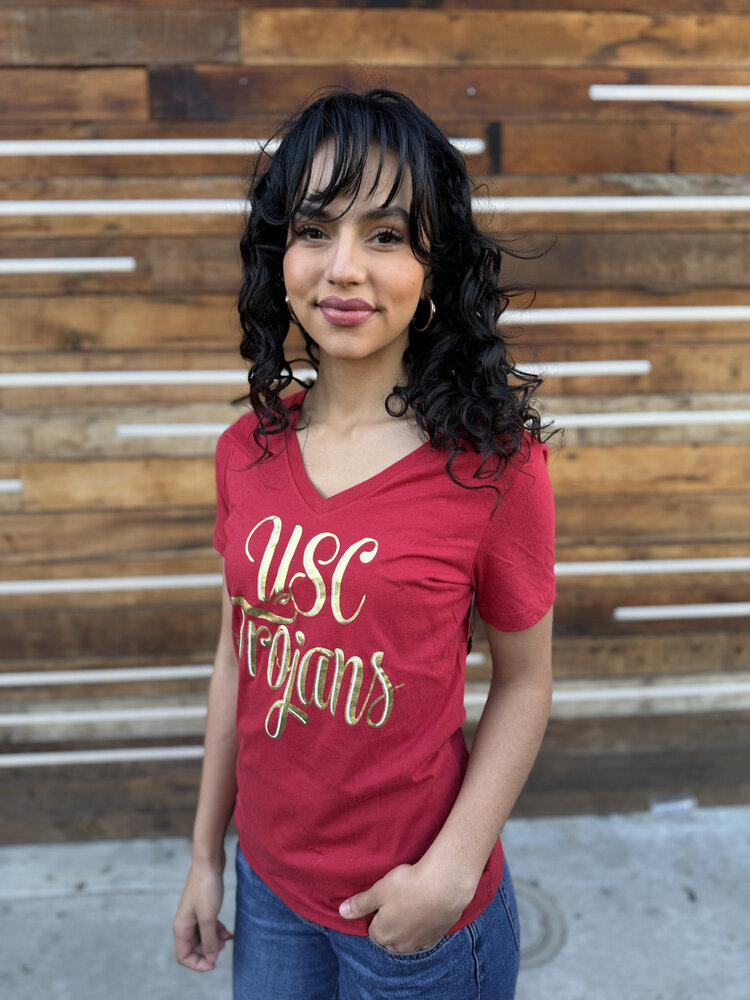 USC W Cria V-Neck Cardinal