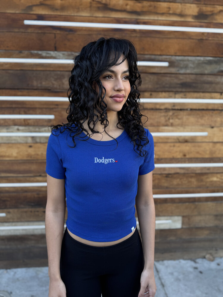 47 Brand LA Dodgers Women's 47 Royal With Love Baby Rib Tee
