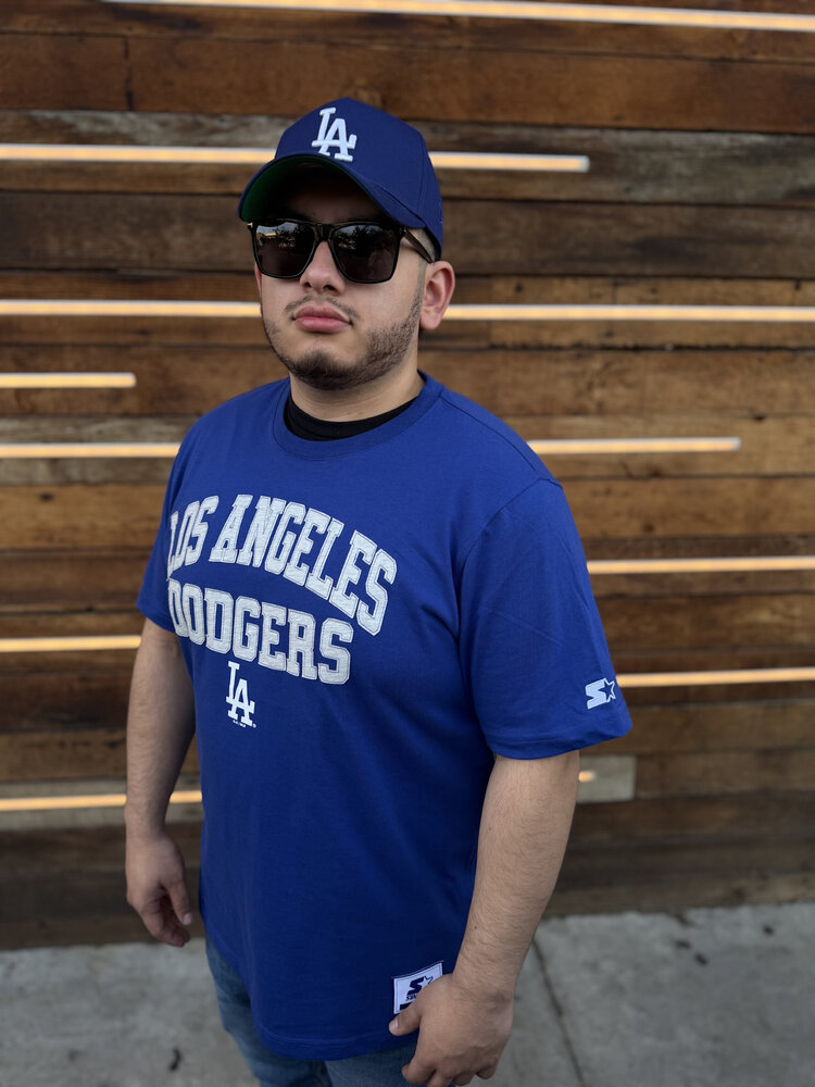 Starter LA Dodgers Men's Starter Cornerback Royal Short Sleeve Tee