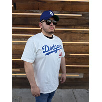 47 Brand LA Dodgers Men's 47 White Wash Pregame Franklin Tee