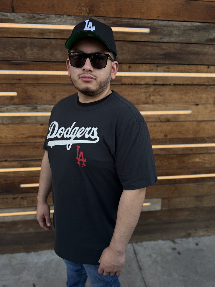 47 Brand LA Dodgers Men's 47 Flint Black Pregame Franklin Tee