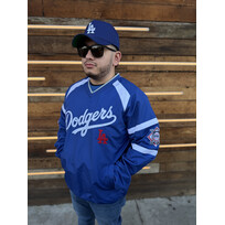 Starter LA Dodgers Men's Starter Infield Play Royal V-Neck Pullover Jacket