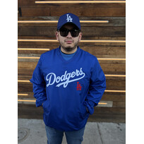 Starter LA Dodgers Men's Starter Crossover Royal V-Neck Pullover Jacket