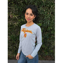 NCAA USC Trojans Women's Azusa Long Sleeve Gray