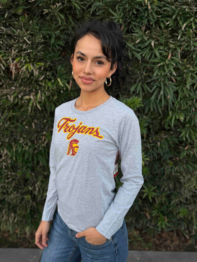 NCAA USC Trojans Women's Azusa Long Sleeve Gray