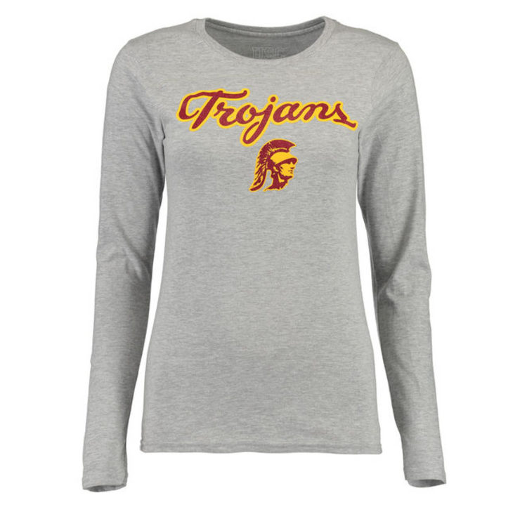 NCAA USC Trojans Women's Azusa Long Sleeve Gray