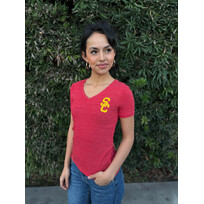 USC Trojans Women's Neonate V-Neck Tee