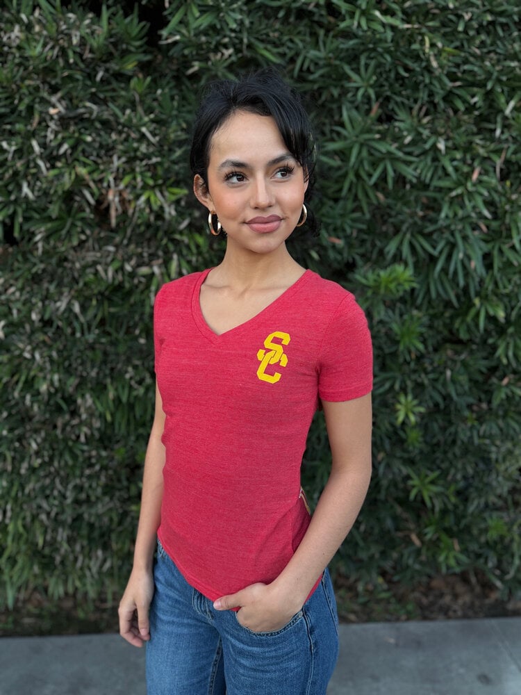 USC Trojans Women's Neonate V-Neck Tee
