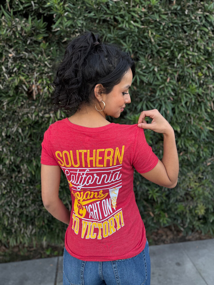USC Trojans Women's Neonate V-Neck Tee