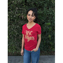 USC W Cria V-Neck Cardinal