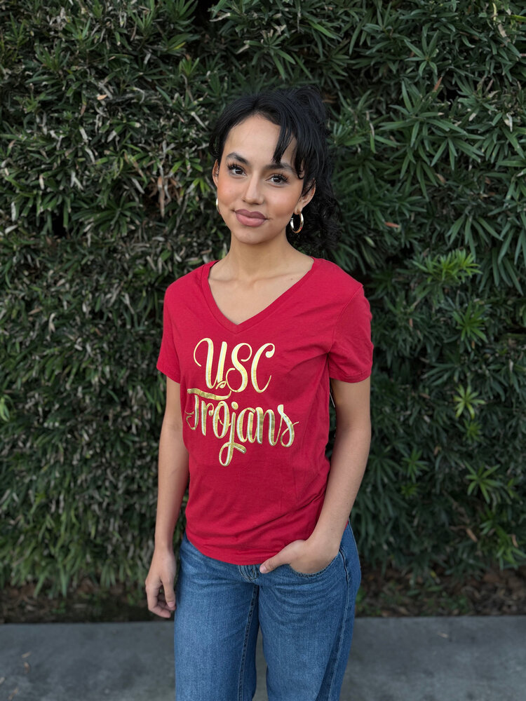 USC W Cria V-Neck Cardinal