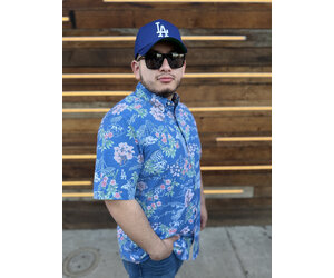 Reyn Spooner LA Dodgers 半袖シャツ M LA Dodgers Reyn Spooner Royal Sakura Spring Performance Button