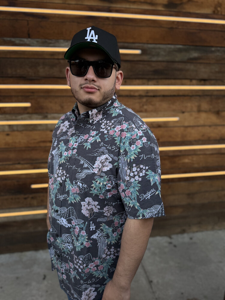 Reyn Spooner LA Dodgers Reyn Spooner Black Sakura Spring Performance Button-Down