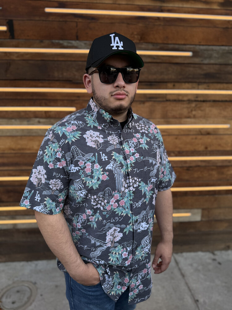 Reyn Spooner LA Dodgers Reyn Spooner Black Sakura Spring Performance Button-Down