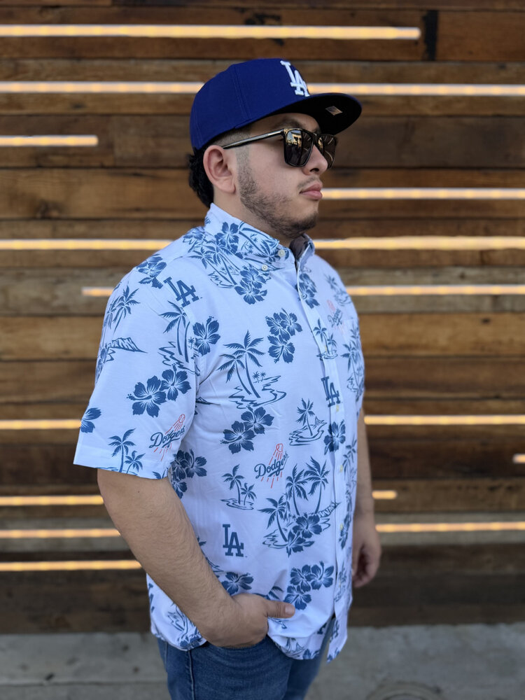Reyn Spooner LA Dodgers Reyn Spooner Kekai White Shooting Ball Button-Down