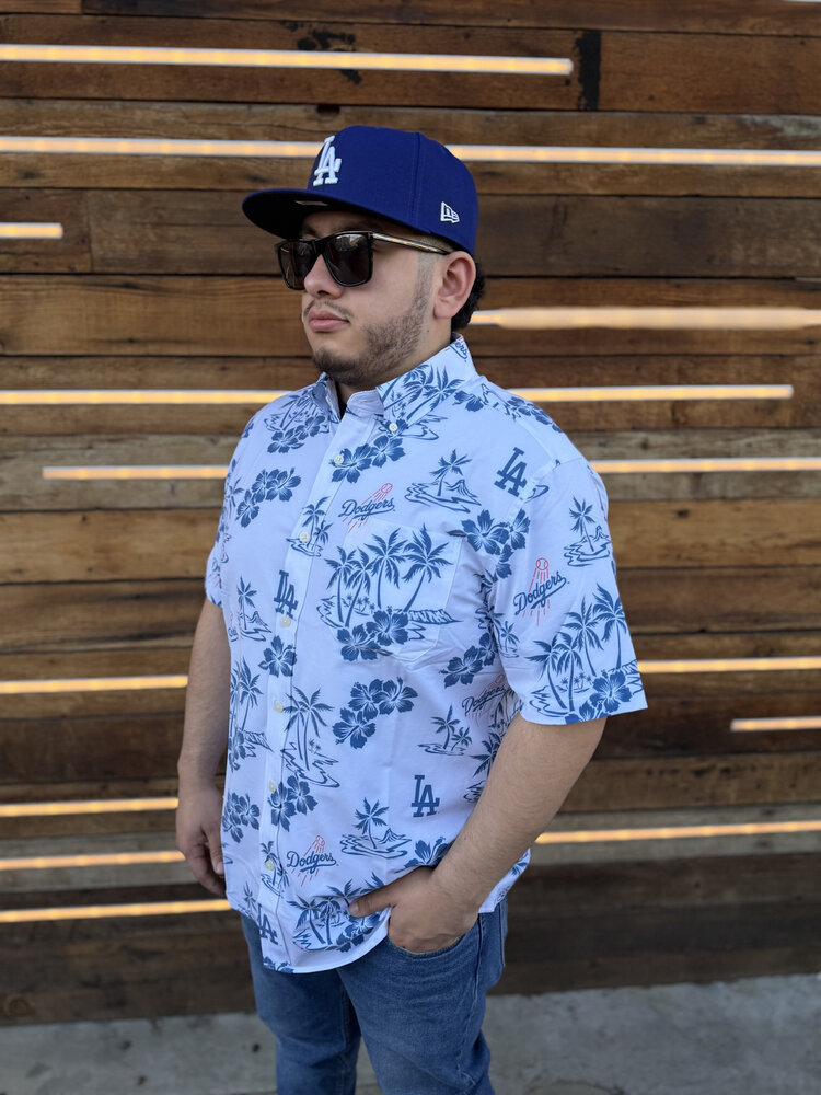 Reyn Spooner LA Dodgers Reyn Spooner Kekai White Shooting Ball Button-Down