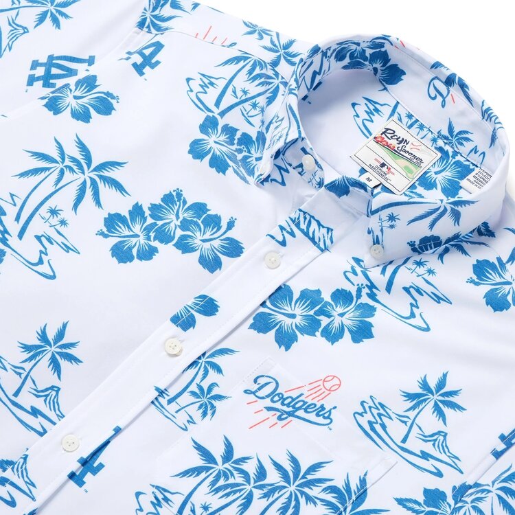Reyn Spooner LA Dodgers Reyn Spooner Kekai White Shooting Ball Button-Down