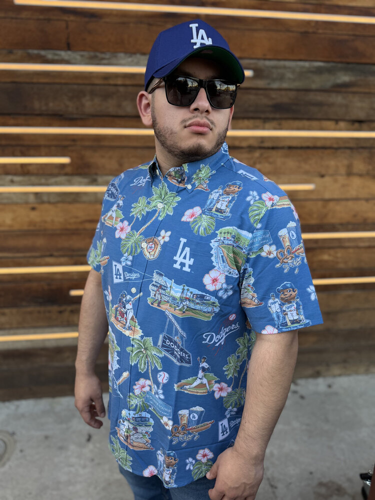 Reyn Spooner LA Dodgers Reyn Spooner Blue Scenic Button-Up