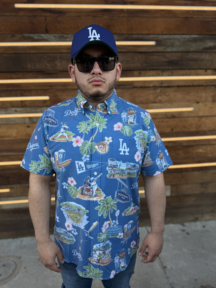 Reyn Spooner LA Dodgers Reyn Spooner Blue Scenic Button-Up