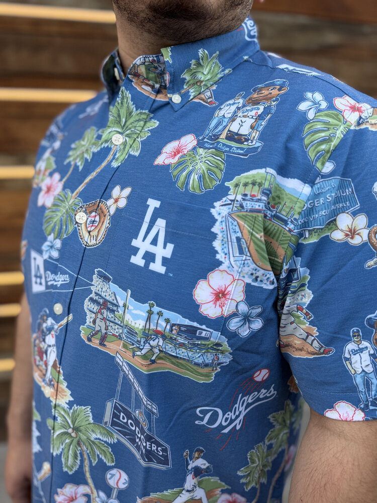 Reyn Spooner LA Dodgers Reyn Spooner Blue Scenic Button-Up