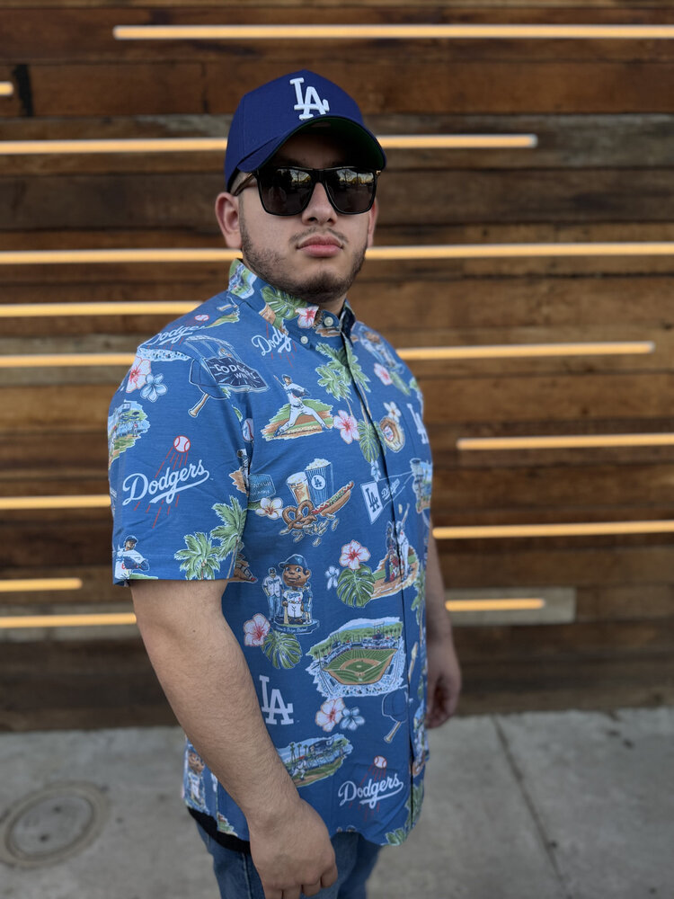 Reyn Spooner LA Dodgers Reyn Spooner Blue Scenic Button-Up