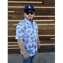 Reyn Spooner LA Dodgers Reyn Spooner White Scenic Button-Up