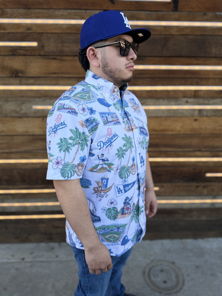 Reyn Spooner LA Dodgers Reyn Spooner White Scenic Button-Up