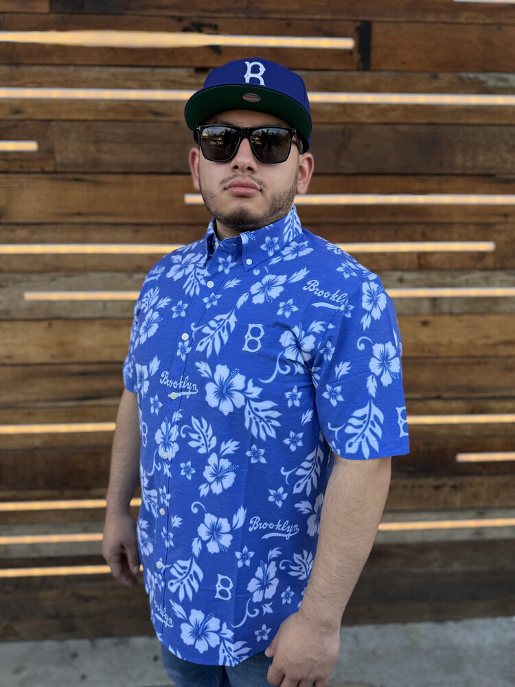 Reyn Spooner Brooklyn Dodgers Reyn Spooner Floral Kekai Royal Button-Down