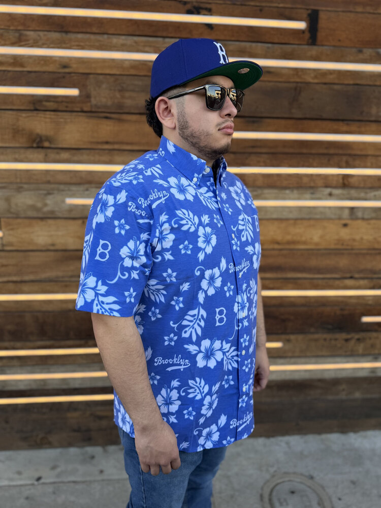 Reyn Spooner Brooklyn Dodgers Reyn Spooner Floral Kekai Royal Button-Down